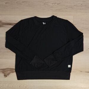 Vuori Long Sleeve Crew, Black, Size Small